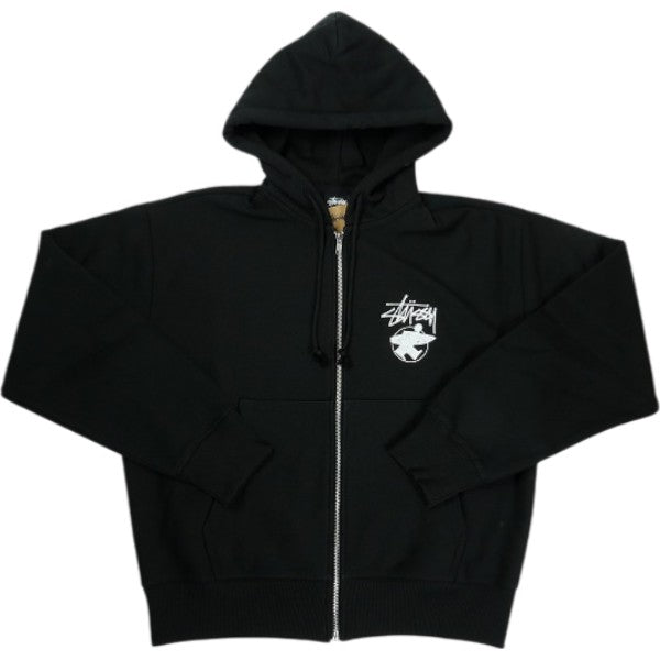 STUSSY ステューシー 26SS LONG HAUL ZIP HOODIE BLACK ジップパーカー