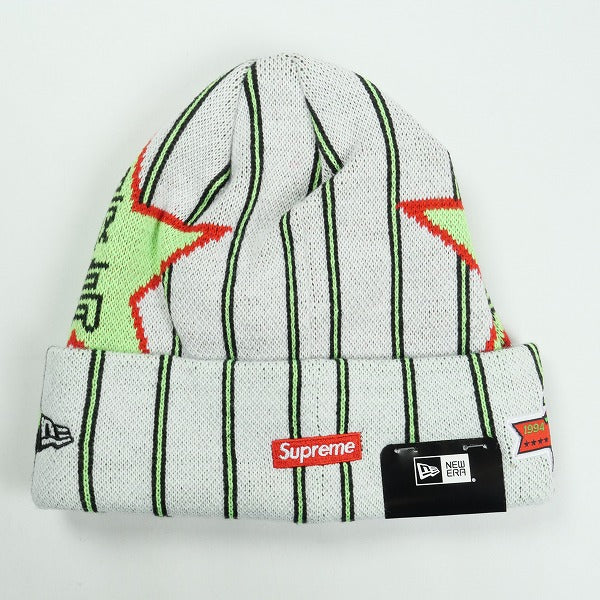SUPREME シュプリーム 26SS New Era Stars Beanie Stripe ビーニー 白