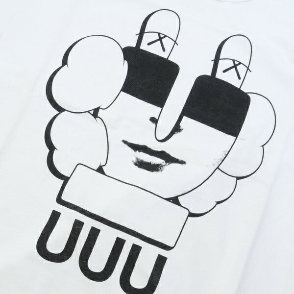 UNDERCOVER アンダーカバー ×KAWS UUUロゴプリントTシャツ 白 Size【1】 【中古品-ほぼ新品】【中古】