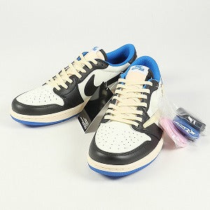 NIKE ナイキ ×Fragment Design ×TRAVIS SCOTT AIR JORDAN 1 LOW OG SP DM7866-140 スニーカー 青 Size 【27.0cm】 【中古品-ほぼ新品】 20765434