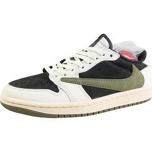 NIKE ナイキ ×Travis Scott WMNS Air Jordan 1 Low OG Medium Olive DZ4137-106 スニーカー 白黒 Size 【27.5cm】 【新古品・未使用品】 20765545