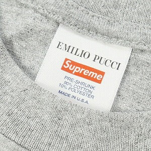 SUPREME シュプリーム ×Emilio Pucci 21SS Box Logo Tee Grey/Dusty Pink Tシャツ 灰 Size 【M】 【新古品・未使用品】 20769057