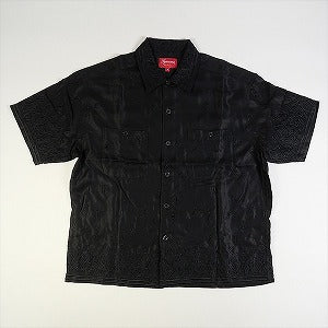 Size【S】 SUPREME シュプリーム Nouveau Embroidered S/S Shirt 半袖シャツ 黒 【新古品・未使用品】 20769718【SALE】