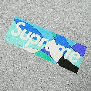 SUPREME シュプリーム ×Emilio Pucci エミリオ プッチ 21SS Box Logo Tee Grey/Blue Tシャツ 灰 Size 【L】 【新古品・未使用品】 20771297