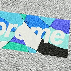 SUPREME シュプリーム ×Emilio Pucci エミリオ プッチ 21SS Box Logo Tee Grey/Blue Tシャツ 灰 Size 【L】 【新古品・未使用品】 20771297