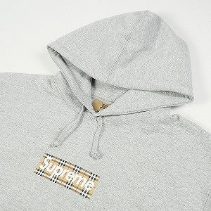 SUPREME シュプリーム ×Burberry 22SS Box Logo Hooded Sweatshirt Heather Grey BOXロゴパーカー 灰 Size 【M】 【新古品・未使用品】 20777589