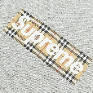 SUPREME シュプリーム ×Burberry 22SS Box Logo Hooded Sweatshirt Heather Grey BOXロゴパーカー 灰 Size 【M】 【新古品・未使用品】 20777589