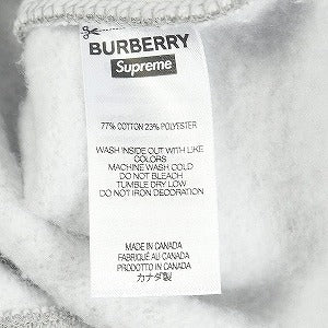SUPREME シュプリーム ×Burberry 22SS Box Logo Hooded Sweatshirt Heather Grey BOXロゴパーカー 灰 Size 【M】 【新古品・未使用品】 20777589