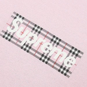 SUPREME シュプリーム ×Burberry 22SS Box Logo Hooded Sweatshirt Light Pink BOXロゴパーカー ピンク Size 【M】 【新古品・未使用品】 20777604