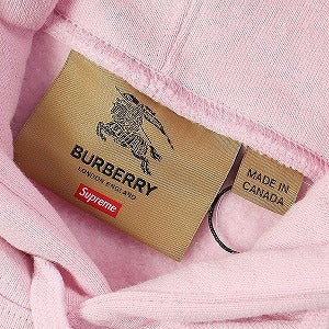 SUPREME シュプリーム ×Burberry 22SS Box Logo Hooded Sweatshirt Light Pink BOXロゴパーカー ピンク Size 【M】 【新古品・未使用品】 20777604