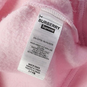 SUPREME シュプリーム ×Burberry 22SS Box Logo Hooded Sweatshirt Light Pink BOXロゴパーカー ピンク Size 【M】 【新古品・未使用品】 20777604