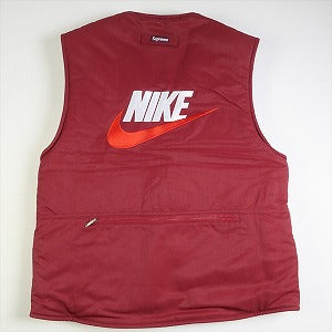 SUPREME シュプリーム ×NIKE 18AW Reversible Nylon Sherpa Vest Burgundy ベスト バーガンディー Size 【S】 【新古品・未使用品】 20778990