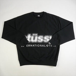 STUSSY ステューシー 23AW BLUR CREW Black クルーネックスウェット 黒 Size 【L】 【新古品・未使用品】 20781033