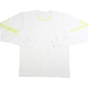 CHROME HEARTS クロム・ハーツ NECK LOGO LS POCKET L/S TEE WHITE/ACIDICK GREEN ロンT 白黄 Size 【L】 【新古品・未使用品】 20783031