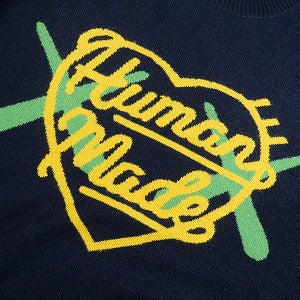 HUMAN MADE ヒューマンメイド ×KAWS 23AW KAWS MADE KNIT SWEATER Navy XX26CS004 ハートセーター 紺 Size 【XL】 【新古品・未使用品】 20784564