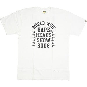 A BATHING APE ア ベイシング エイプ BAPE HEADS SHOW 2008 Tee White Tシャツ 白 Size 【L】 【新古品・未使用品】 20787548