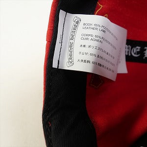 CHROME HEARTS クロム・ハーツ HAT 5 PANEL CAP BSBL CHERRY RED/YEL クロスパッチ付きキャップ 赤 Size 【フリー】 【新古品・未使用品】 20787785