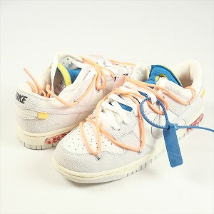 OFF WHITE オフホワイト ×NIKE DUNK LOW 1 OF 50 "19" SAIL/NEUTRAL GREY-ORANGE PULSE DJ0950-119 スニーカー 白 Size 【26.5cm】 【新古品・未使用品】 20787950