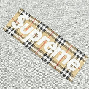 SUPREME シュプリーム ×Burberry 22SS Box Logo Hooded Sweatshirt Heather Grey BOXロゴパーカー 灰 Size 【S】 【新古品・未使用品】 20788020