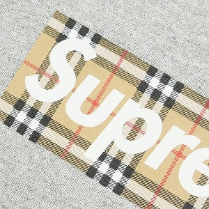 SUPREME シュプリーム ×Burberry 22SS Box Logo Hooded Sweatshirt Heather Grey BOXロゴパーカー 灰 Size 【S】 【新古品・未使用品】 20788020