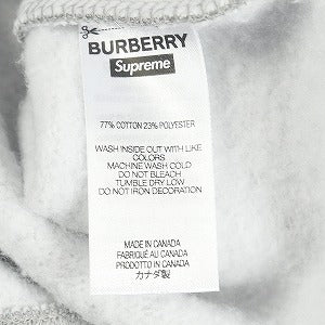 SUPREME シュプリーム ×Burberry 22SS Box Logo Hooded Sweatshirt Heather Grey BOXロゴパーカー 灰 Size 【S】 【新古品・未使用品】 20788020