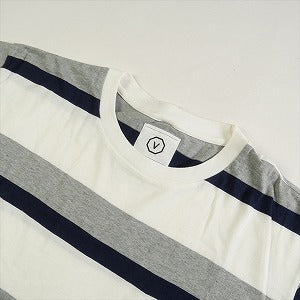 VISVIM ヴィズヴィム ボーダーポケットTシャツ 白紺 Size 【M】 【中古品-ほぼ新品】 20790110