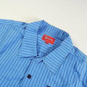 SUPREME シュプリーム 14SS Striped Work Shirt 長袖シャツ 青 Size 【L】 【中古品-良い】 20790534