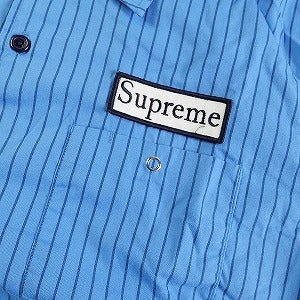 SUPREME シュプリーム 14SS Striped Work Shirt 長袖シャツ 青 Size 【L】 【中古品-良い】 20790534