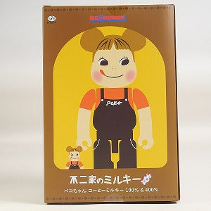 MEDICOM TOY メディコムトイ BE@RBRICK 不二家のミルキー ペコちゃん コーヒーミルキー 100％ 400％ 茶 Size 【フリー】 【新古品・未使用品】 20790686