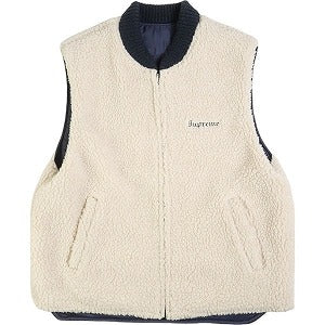 SUPREME シュプリーム 16AW Sherpa Fleece Reversible Work Vest Natural リバーシブルベスト ナチュラル Size 【M】 【中古品-良い】 20791116