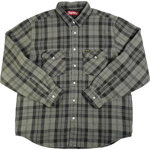 SUPREME シュプリーム 24SS Quilted Flannel Snap Shirt Black  長袖シャツ 黒 Size 【L】 【中古品-良い】 20791448