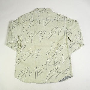 SUPREME シュプリーム 23AW Handwriting Jacquard Denim Shirt Dirty 長袖シャツ ナチュラル Size 【M】 【新古品・未使用品】 20791456