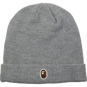 A BATHING APE ア ベイシング エイプ NEON COLOR KNIT CAP GRAY ビーニー 灰 Size 【フリー】 【新古品・未使用品】 20791572