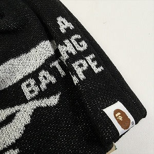 A BATHING APE ア ベイシング エイプ APE FACE KNIT CAP BLACK ビーニー 黒 Size 【フリー】 【新古品・未使用品】 20791580