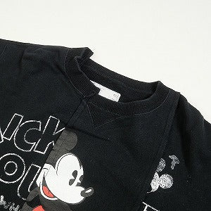 sacai サカイ ×Disney Mickey Sweatshirt  Black 再構築クルーネックスウェット 黒 Size 【4】 【中古品-良い】 20793455