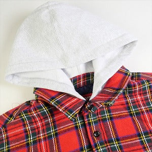 SUPREME シュプリーム 23AW Tartan Flannel Hooded shirt Red フード付き長袖シャツ 赤 Size 【S】 【新古品・未使用品】 20793620