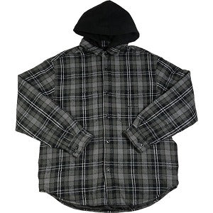 SUPREME シュプリーム 23AW Tartan Flannel Hooded shirt Black フード付き長袖シャツ 黒 Size 【S】 【新古品・未使用品】 20793621