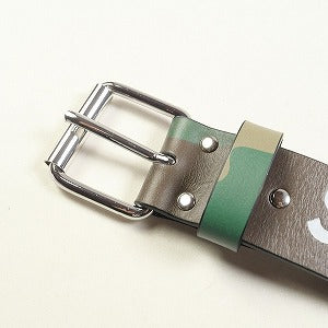 SUPREME シュプリーム 24SS Repeat Leather Belt Woodland Camo レザーベルト 緑 Size 【L】 【中古品-ほぼ新品】 20794489