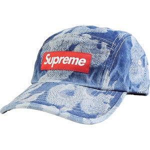 SUPREME シュプリーム 23SS Flames Jacquard Denim Camp Cap Washed Indigo キャンプキャップ インディゴ Size 【フリー】 【新古品・未使用品】 20795550