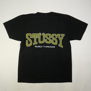STUSSY ステューシー 24SS BURLY THREADS TEE PIGMENT DYED Black Tシャツ 黒 Size 【M】 【新古品・未使用品】 20796095