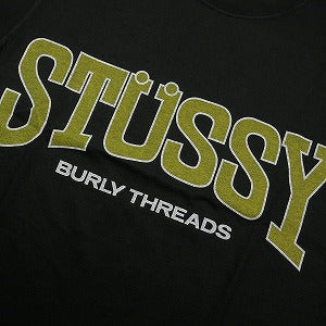 STUSSY ステューシー 24SS BURLY THREADS TEE PIGMENT DYED Black Tシャツ 黒 Size 【L】 【新古品・未使用品】 20796096