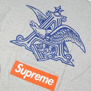 SUPREME シュプリーム 09SS ×Budweiser Logo Tee Heather Grey  Tシャツ 灰 Size 【L】 【新古品・未使用品】 20796242