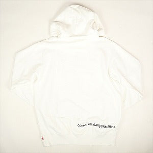 SUPREME シュプリーム ×COMME des GARCONS SHIRT 18AW Split Box Logo Hooded Sweatshirt White パーカー 白 Size 【M】 【中古品-良い】 20796786