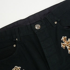 CHROME HEARTS クロム・ハーツ JEAN SL BLACK Leopard/LimeGreen クロスパッチデニムパンツ 黒 Size 【W34】 【新古品・未使用品】 20796870