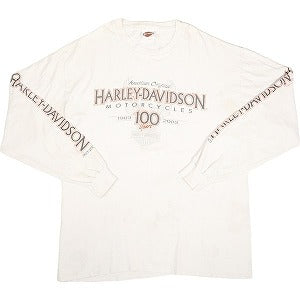 VINTAGE ヴィンテージ HARLEY DAVIDSON LS TEE ロンT 白 Size 【フリー】 【中古品-良い】 20797736