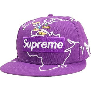 SUPREME シュプリーム 23AW Worldwide Box Logo New Era Purple キャップ 紫 Size 【7　3/4(XXL)】 【中古品-良い】 20798296