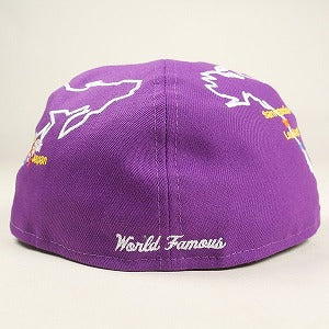 SUPREME シュプリーム 23AW Worldwide Box Logo New Era Purple キャップ 紫 Size 【7　3/4(XXL)】 【中古品-良い】 20798296