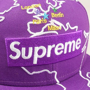 SUPREME シュプリーム 23AW Worldwide Box Logo New Era Purple キャップ 紫 Size 【7　3/4(XXL)】 【中古品-良い】 20798296