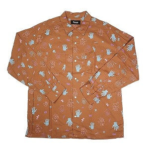 MASSES マシス SHIRT HAND BROWN 長袖シャツ 茶 Size 【L】 【中古品-良い】 20798808