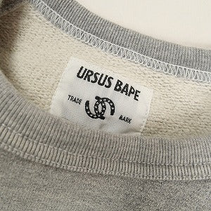 A BATHING APE ア ベイシング エイプ URSUS SWEAT SHIRTS LS クルーネックスウェット 灰 Size 【M】 【新古品・未使用品】 20798917